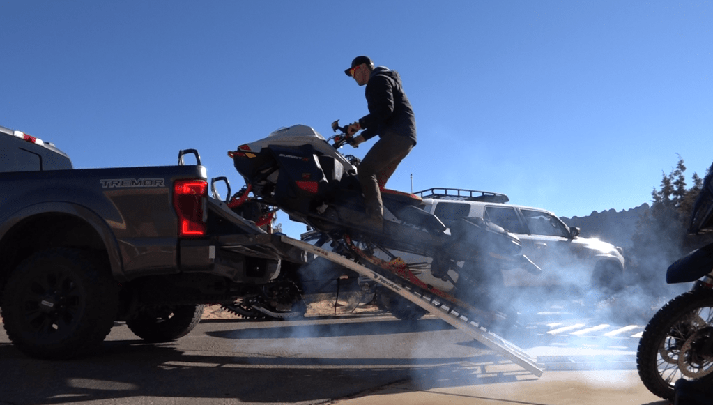 Snowmobile Loading